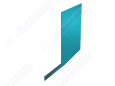Планка карнизная 100 65 0,45 3м стандарт ПЭ RAL5021 морская волна К-509