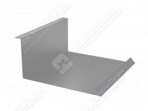 Планка примыкания нижняя 122 250 0,45 2м стандарт ПЭ RAL7004 сигнально-серый К-502