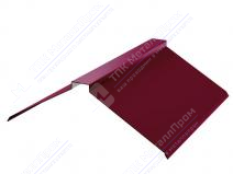 Планка конька плоского простого 150 150 0,45 2м стандарт ПЭ RAL3011 коричнево-красный К-511