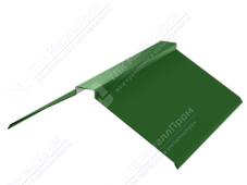 Планка конька плоского 190 190 0,45 2м стандарт ПЭ RAL6002 зеленый лист К-512