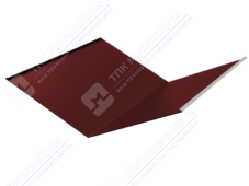 Планка ендовы нижняя 298 298 0,45 3м стандарт ПЭ RAL3009 красный оксид К-510