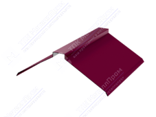 Планка конька плоского 150 150 0,4 2м стандарт ПЭ RAL3005 красное вино К-512