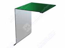 Планка ветровой доски 95 120 15 0,45 2м стандарт ПЭ RAL6029 зеленая мята К-507