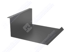 Планка примыкания нижняя 122 250 0,45 3м стандарт ПЭ RAL7005 темно-серый К-502
