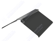Планка конька плоского 150 150 0,4 2м стандарт ПЭ RAL7004 сигнально-серый К-512