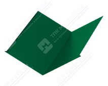 Планка ендовы нижняя 298 298 0,4 2м стандарт ПЭ RAL6021 бледно-зеленый К-510