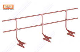 Ограждение кровельное BORGE 60см 3м эконом RAL3005 красное вино